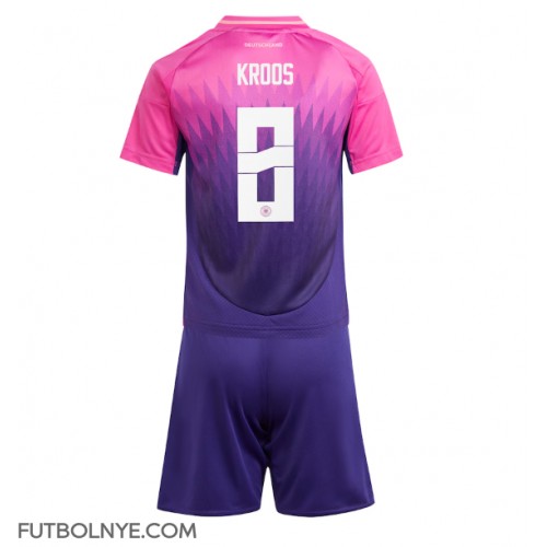 Camiseta Alemania Toni Kroos #8 Visitante Equipación para niños Eurocopa 2024 manga corta (+ pantalones cortos)